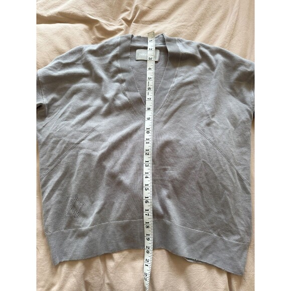 Zadig & Voltaire Womens XS Gray 100% Merino Wool Happy Army Strass Soft Sweater - Picture 9 of 11